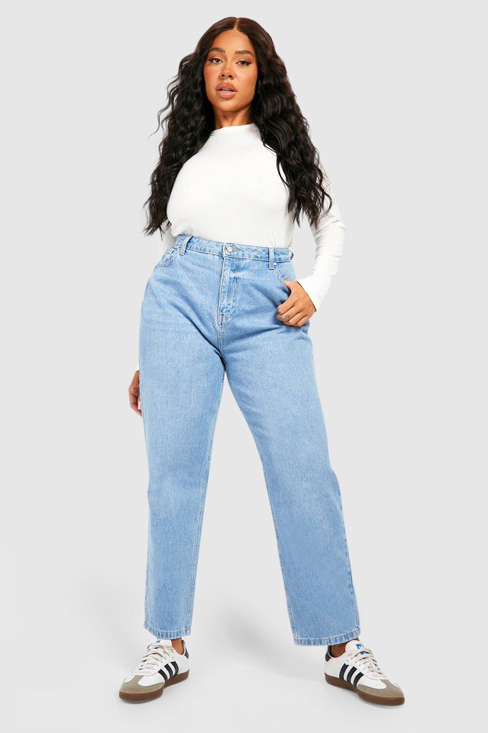 Women's Plus High Waist Mom Jean | Boohoo UK